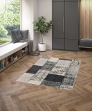 Cumpara ieftin Covor Premium Belgian Model Valencia 22218-356, Marime 120 x 170 cm, Gri, Antialergic, Polipropilena, Living, Dormitor, Sufragerie, Birou