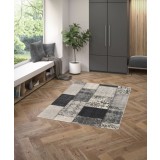 Covor Premium Belgian Model Valencia 22218-356, Marime 120 x 170 cm, Gri, Antialergic, Polipropilena, Living, Dormitor, Sufragerie, Birou