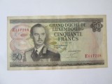 Luxemburg 50 Francs 1972,bancnota din imagini uzata