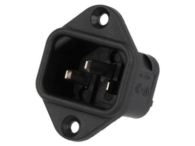 Conector Alimentare AC Soclu Tată 10A 250V IEC 60320 foto