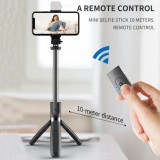 Selfie Stick cu Trepied si Telecomanda, 104cm - Techsuit (L02s) - Black