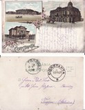 Constanta - Litografie 1898-Hotel Regal, Primaria