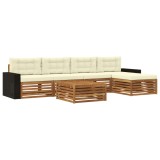 vidaXL Set de canapele de exterior 6 pcs Natural și Crem 3383273