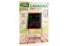 Set Tablita Lemn Magnetica Globo 2 In 1 Scris Cu Creta Si Marker Reglabila Pe Inaltime foto