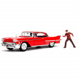 Macheta metalica - Freddie Krueger - 1958 Cadillac - Series 62 | Jada Toys