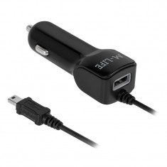 Incarcator auto M-Life, Mini USB/USB 2100 MA, Negru foto