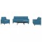 vidaXL Set de canapele cu perne, 4 piese, albastru, catifea