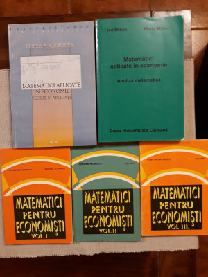 Matematici aplicate in economie 5 CARTI foto