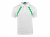 Tricou polo barbati Slazenger Lob Cool Fit, white-green, M
