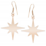 Star Light - Cercei personalizati steluta cu tortita deschisa din argint 925 placat cu aur roz