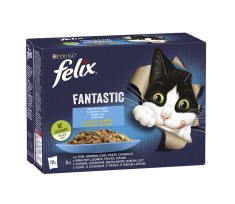 Felix Fantastic Ton, Somon, Cod, Pește Cambulă &icirc;n Aspic 12x85g