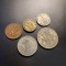 Lot 5 Monede Regatul Unit Regele George VI (1/2 penny 1941, 3 pence 1944, 1 shilling 1948, 2 shillings 1947, 1/2 crown 1948)