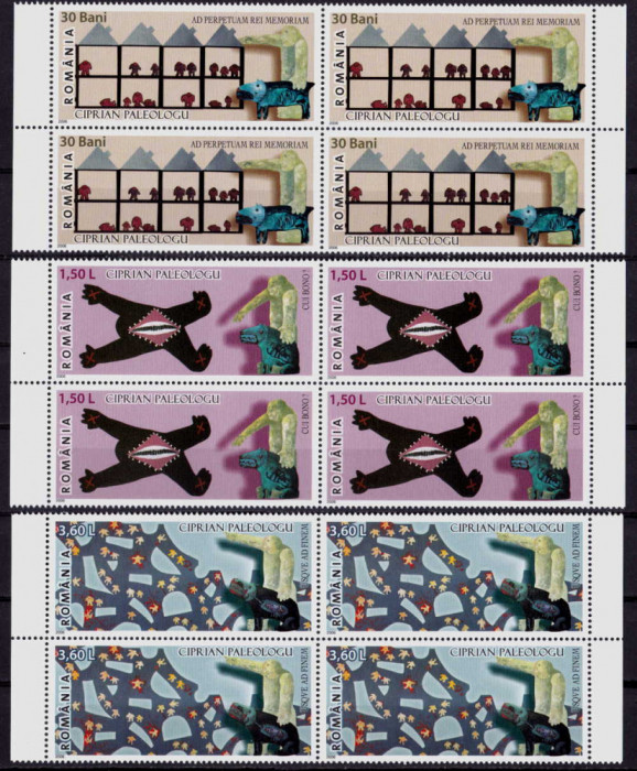 RO 2006 LP 1749 "Artisti romani contemporani Ciprian Paleologu ", bloc x4 , MNH
