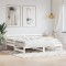 vidaXL Pat de zi cu extensie, alb, 90x190 cm, lemn masiv de pin 836154