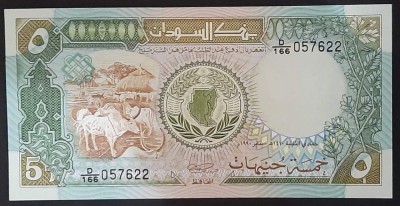 5 pound 1990 Sudan UNC foto