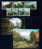 Guyana 1990 - Locomotive, serie si colite neuzate