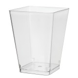 Set 10 cupe pentru desert, piramidal, plastic transparent, 120 ml, 50 x 50 x 68 mm