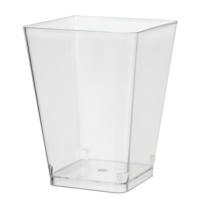 Set 10 cupe pentru desert, piramidal, plastic transparent, 120 ml, 50 x 50 x 68 mm foto