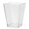 Set 10 cupe pentru desert, piramidal, plastic transparent, 120 ml, 50 x 50 x 68 mm