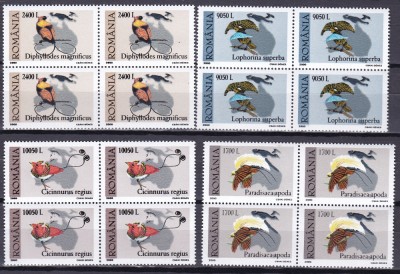 Romania 2000 pasarea paradis bloc de 4 MNH foto