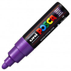 Marker cu varf rotund gros UNI PC-7M Posca 4.5-5.5 mm,violet