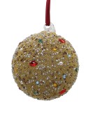 Set 8 globuri brad Craciun sticla multicolora Beadstar &Oslash; 10 cm