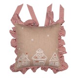 Cumpara ieftin Fata perna scaun Craciun bumbac multicolor Turta Dulce 40x40 cm