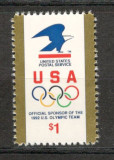 S.U.A.1991 Posta sponsor al Echipei Olimpice KS.125, Nestampilat