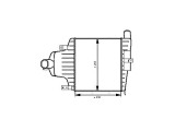 Intercooler Opel Astra H, 02.2004-2014, motor 1.6 T 132kw, 2.0 T 125/147kw, benzina, cutie manuala, cu/fara AC, aluminiu brazat/plastic, 231x264x40 m