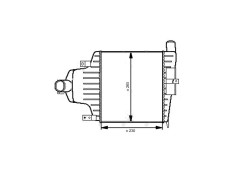 Intercooler Opel Astra H, 2004-2014, motor 1.6 T 132kw, 2.0 T 125/147kw, benzina, cutie manuala, cu/fara AC, aluminiu brazat/plastic, 231x264x40 mm,
