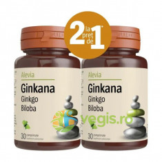 Pachet Ginkana Ginkgo Biloba 40mg 30cpr+30cpr