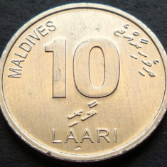 Moneda exotica 10 LAARI - I-le MALDIVE, anul 2012 *cod 2955 B = UNC