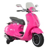 Cumpara ieftin HOMCOM Motocicleta Jucarie cu Licenta Oficiala Vespa, Motocicleta pentru Copii 3+ Ani din PP si Otel, 2 Roti Suplimentare, 108x49x75cm Roz | Aosom RO