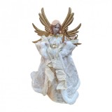 Cumpara ieftin Varf de brad Golden White Angel 46 cm, Inart