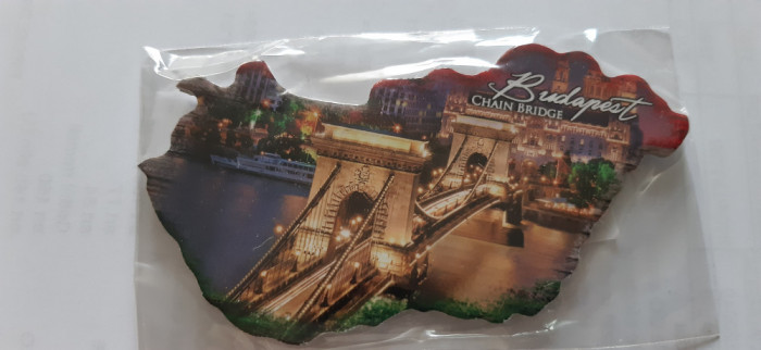 XG Magnet frigider- tematica turistica- Ungaria - Budapesta- Podul cu lanturi