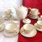 SET SERVICIU CAFEA PORTELAN CREM IVOIRE KPM KRISTER BAVARIA ANII 50 CEAINIC LETIERA ZAHARNITA CESTI FARFURII