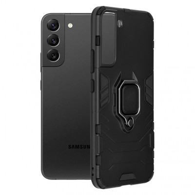 Husa pentru Samsung Galaxy S22 Plus 5G, Techsuit Silicone Shield, Black foto