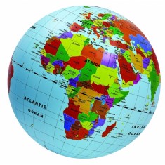 Glob pamantesc gonflabil cu harta lumii Brainstorm Toys, 50 cm, Multicolor foto