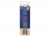 Set 2 bucati lame de fierastrau pentru lemn, 132mm, 6dinti/inchi Z-TOOLS / HT6D654-2