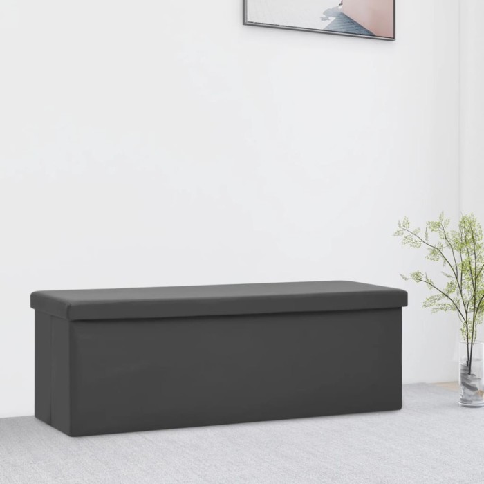 Gossi banca de depozitare pliabila, gri, pvc