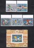 Coasta de Fildes 1986 - C. M. de Fotbal - Mexic, Preliminarii, Serie NDT + Colita DE LUX NDT + 4 Colite DE LUX NDT, SET COMPLET, 4 POZE, F.RARE, MNH
