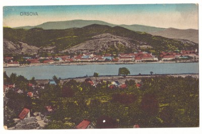 1384 - ORSOVA, Panorama, Romania - old postcard - unused foto