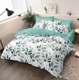 Cumpara ieftin Lenjerie de pat matrimonial cu husa elastic pat si fata perna dreptunghiulara, Dagmar, bumbac mercerizat, multicolor