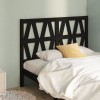 VidaXL Tăblie de pat, negru, 146x4x100 cm, lemn masiv de pin 818624