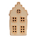 Cumpara ieftin Casuta decorativa cu led portelan bej 6x6x11 cm