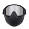 Masca protectie fata, plastic dur + ochelari ski, lentila argintie, model AD02