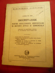 Legea nr.394 /1943 -Decret Lege pt. accelerarea judecatilor in materie civila si foto