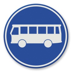 Indicator pentru banda obligatorie pentru autobuze foto