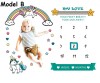 Păturică Milestone Bebeluși Drool Curcubeu Model B, Plusată, 100x75cm, Rame Incluse, Fotografii Memorabile Evoluție