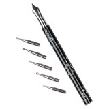 Cumpara ieftin Stilou Nail Art cu Penita &amp; 5 Punctatoare LUXORISE Crystals, Black